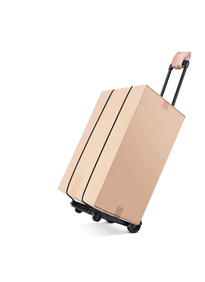 MIXDE - Folding Hand Truck,Foldable Dolly Cart With Two Wheels,Collapsible Hand Cart With Adjustable Handle Lightweight Trolley Cart For Moving,Travel,Shopping,Office Use,Portable - Image 1