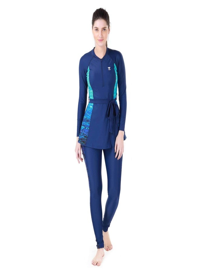 TYR in Arctic Aerofit 2PC Full Suit for Womens, Medium/34 (Harmony-Navy/Blue) - Image 1