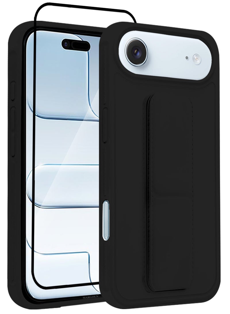 CATANES 2 Packs Premium PU Leather Case for iPhone 17 Air with Stand Function Shockproof and Anti Scratch Finger Grip with 3D Screen Protector - Image 1