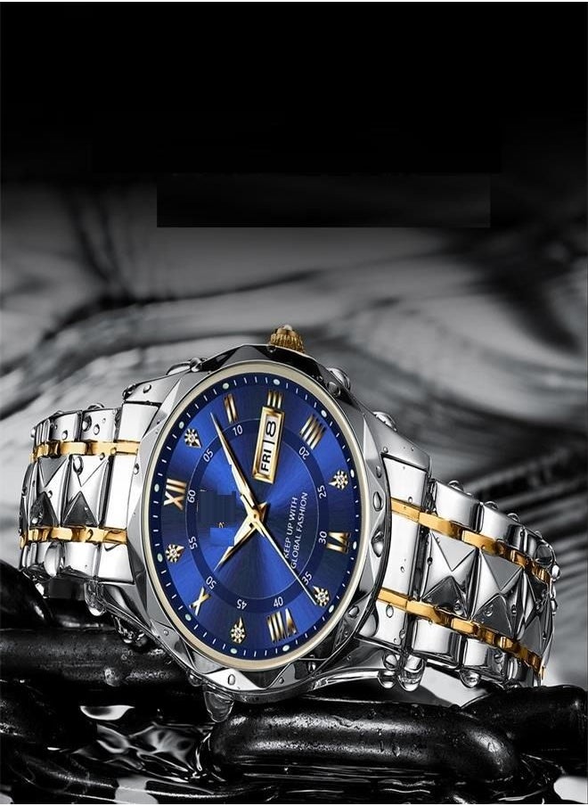 Generic - Waterproof Night Light Men’s Watch - Fashionable and Luxurious Timepiece - Image 1