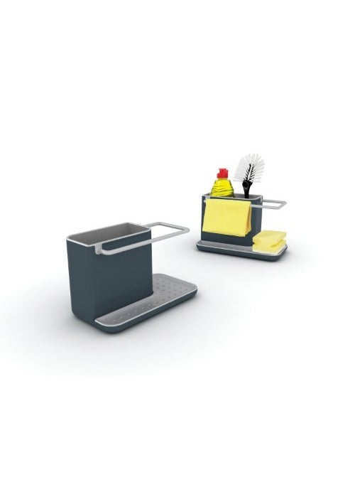 Joseph Joseph Joseph Joseph 85022 Sink Caddy Kitchen Sink Organizer Holder for Dish Soap Sponge Brush Holder Drains Water Dishwasher-Safe, Gray  - Image 2