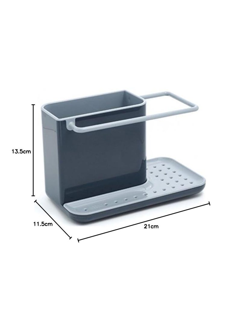 Joseph Joseph Joseph Joseph 85022 Sink Caddy Kitchen Sink Organizer Holder for Dish Soap Sponge Brush Holder Drains Water Dishwasher-Safe, Gray  - Image 3