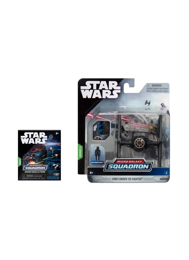STAR WARS STAR WARS Micro Galaxy Squadron First Order TIE Fighter Mystery Bundle - 3-Inch Light Armor Class and Scout Class Vehicles with Accessories  - Image 2