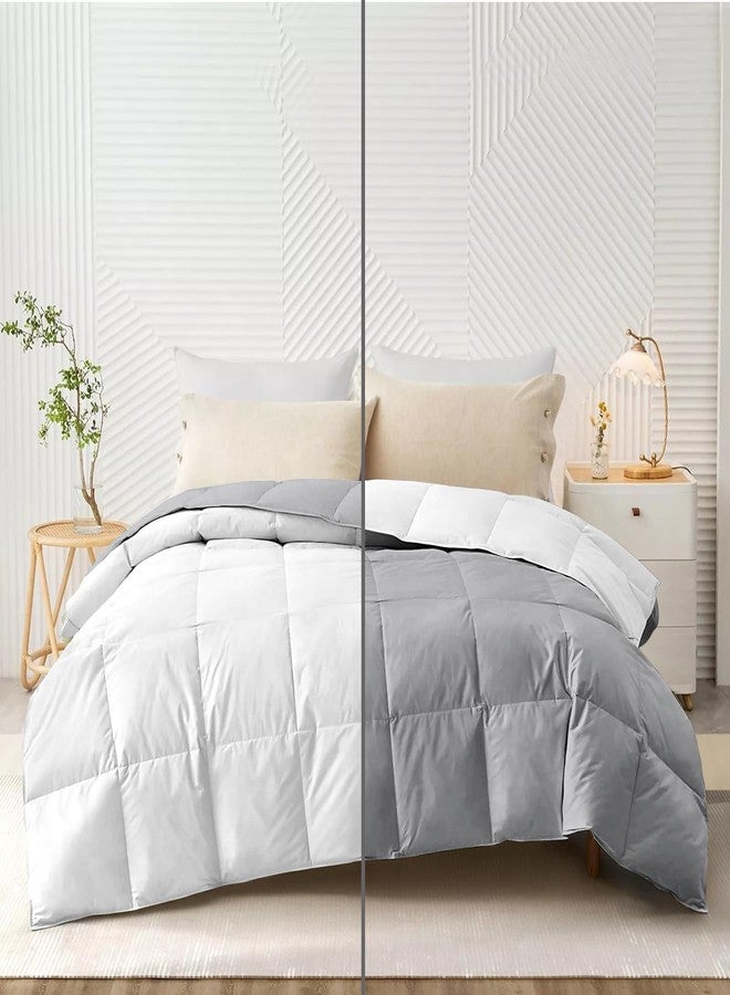 AYANSHI BEDDING Super Soft 100 GSM Ac Blanket/Ac Comforter Double Bed Summer Comforter Microfibre Lightweight (90" X100" Inches) - Double Bed Comforter - White/Silver Grey Color - Image 1