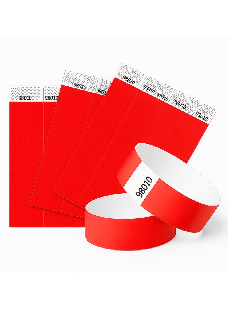 PRINTSHOP4ME Event Paper Wristbands And Identification Bands Made Of Tyveck Material 19mm x 250mm (Red) - Image 5