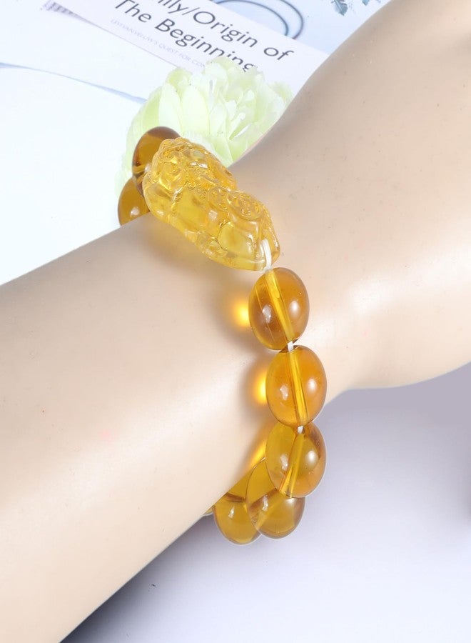 سوار HYROOY من حجر السترين الكريم Pi Xiu لجذب الثروة، هدية مجوهرات مصنوعة من سبيكة معدنية - Image 2