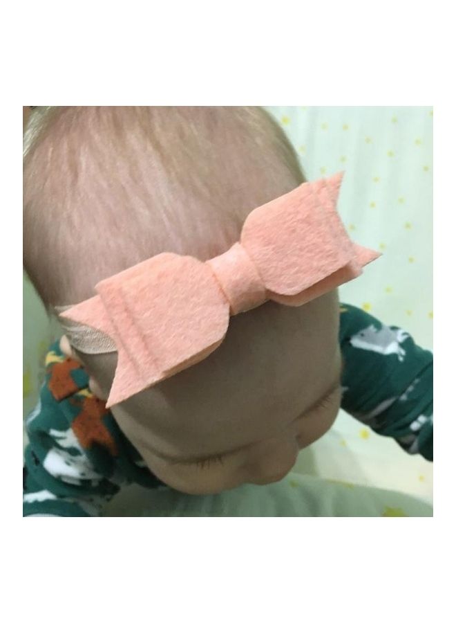 NIBEMINENT 3 in 1 Children Bow Flower Head Band Hair Ring Read Tiara Red - Image 4