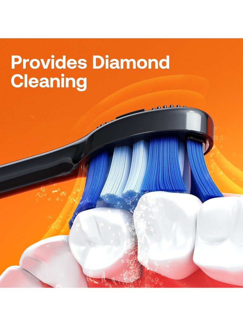 Bitvae Smart S3 Sonic Electric Toothbrush for Adults, 180-Day Battery Life Rechargeable Electric Power Toothbrush with Pressure Sensor, Electric Toothbrush with 4 Brush Heads, Travel Case, Dark Blue - Image 3