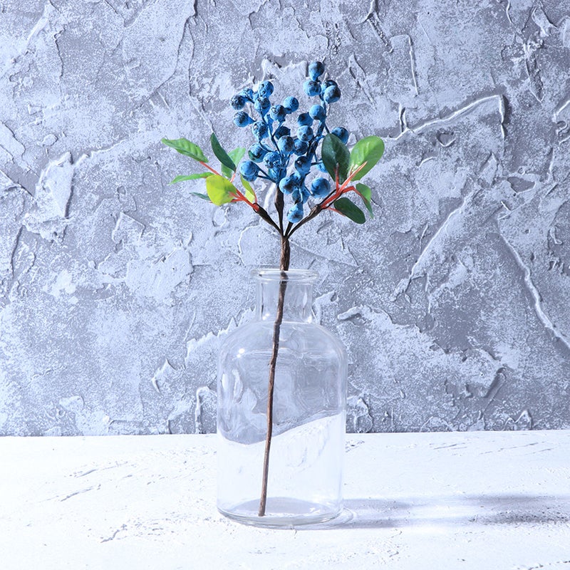 Fake Berries Pick Flower Artificial Berry for New Year Decoration (Blueberry) - Image 4