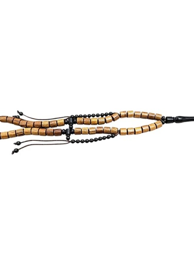 Mahogany Wood Prayer Beads with 100 Beads | 4 Counters, Coconut Wood Marker & Spacers - Image 5
