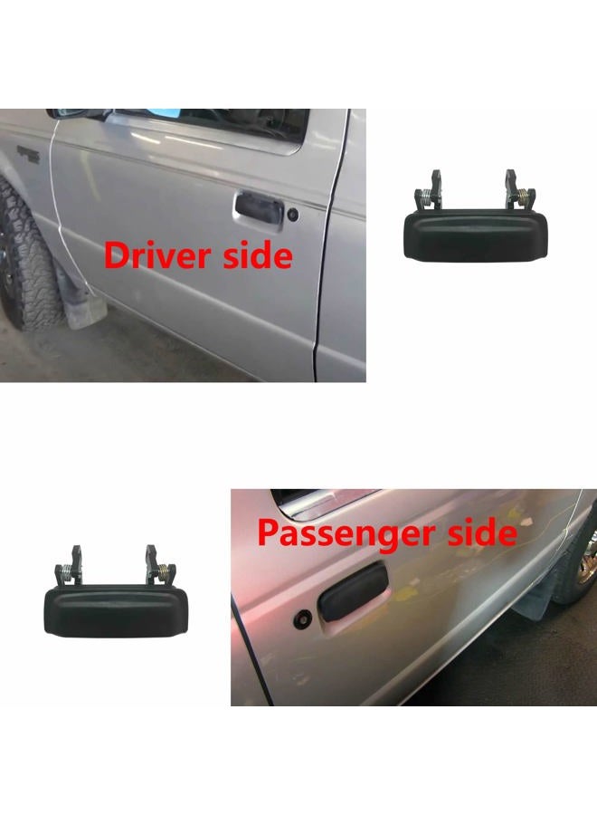 UcarSoon 2L5Z-1022404-BAA Exterior Door Handle Front Driver and Passenger Side for 2001-2011 Ranger 2001-2010 B2300 B2500 B3000 B4000 Replaces 1F65-58-420 FO1310134 MA1310119 90691 Metal Black - Image 2