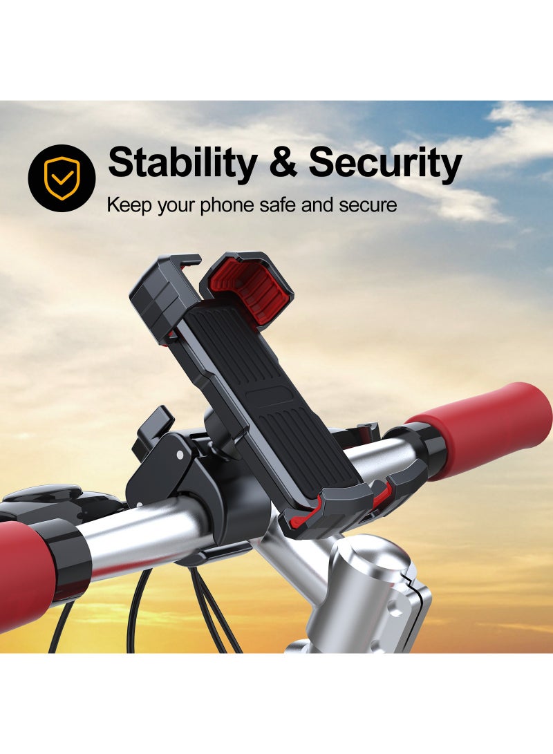 هوديوس حامل الهاتف للدراجة النارية والدراجة النارية ، مشبك تثبيت للهاتف المحمول للدراجة للمقود - Image 3