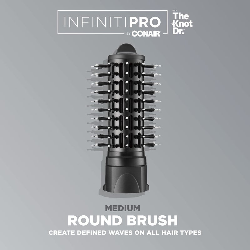 CONAIR INFINITIPRO BY CONAIR The Knot Dr. Medium Round Brush - Create Defined Waves and Curls for All Hair Types, Compatible with INFINITIPRO Dryer Brushes - Image 2