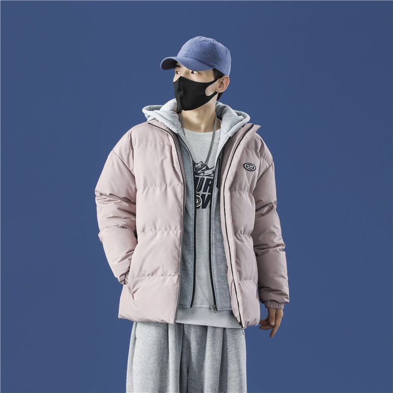 2021 New Winter Men'S And Women'S Fake Two-Piece Thick Cotton-Padded Warm Hooded Korean Fashion Casual Thick Coat - Image 1