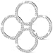 Orrdice 4Pcs Crystal Rhinestone Ring for Car Decor Car Volume and Tune Knobs Ring Emblem StickerAuto Engine Start Stop Decoration Crystal Interior Ring Decal for Vehicle Ignition ButtonSilvery - Image 2