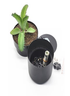 Generic Iron Flower Pot Hidden Safe Secret Safe Compartment Lock Box Hideaway Storage Money Keys and Other Valuables Waterproof Corrosion  - Image 1