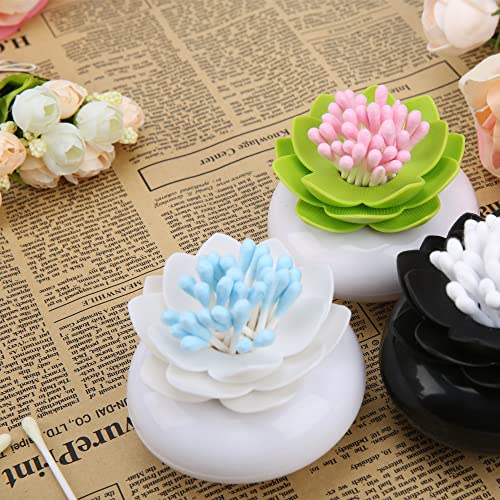 Bloss 4 Packs Lotus Qtip Holders Bathroom Organizer Accessories, Unique Bathroom Decor for cotton swabs, Toothpicks Holder Container - 1 Set 4 Colors - Image 5