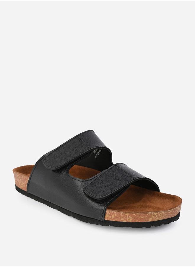 Styli Solid Double Strap Slip-On Sandals  - Image 4
