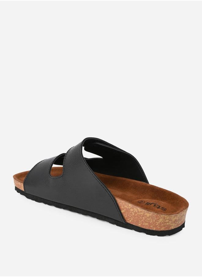 Styli Solid Double Strap Slip-On Sandals  - Image 5