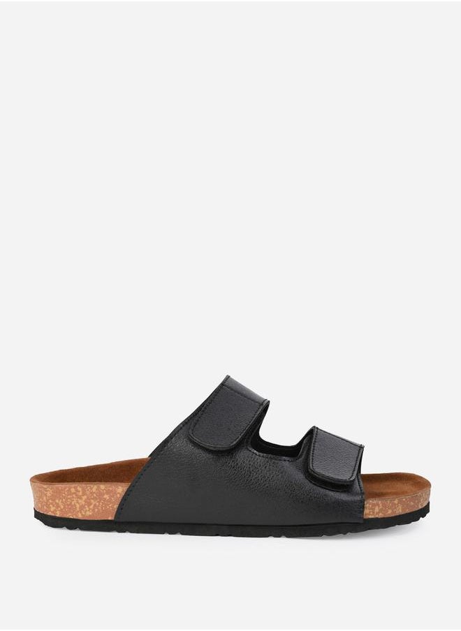 Styli Solid Double Strap Slip-On Sandals  - Image 3
