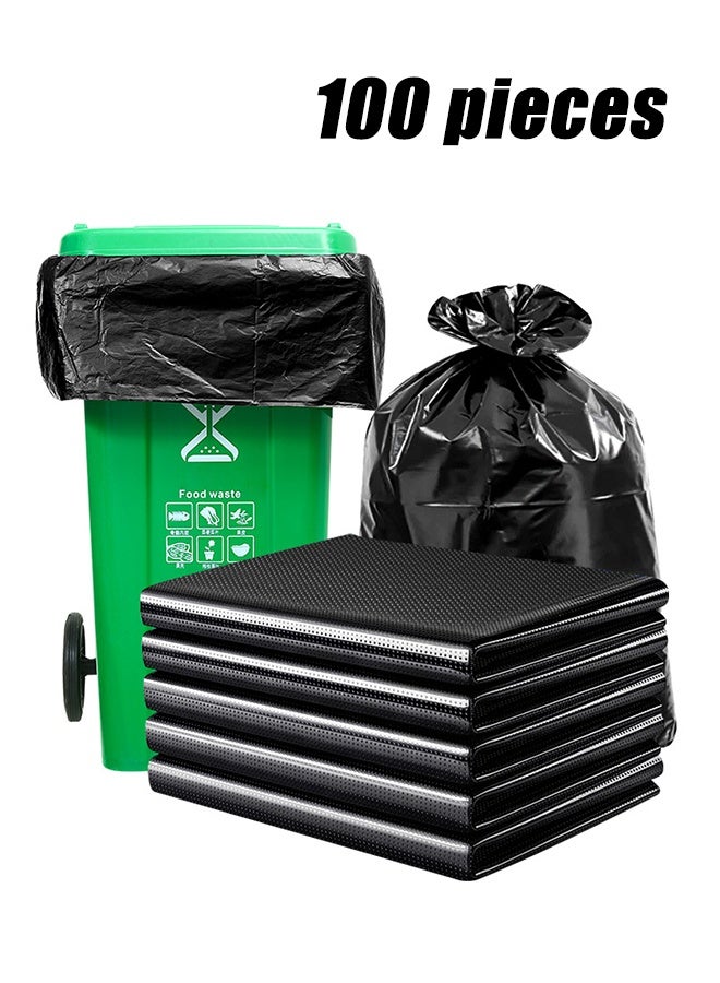 Monda 100 Pieces of Household Cleaning Garbage Bags Suitable for Trash Cans Below 50L, Black and Thick, Suitable for Home Office, Hotel Property, Sanitation, Large Garbage Bags, Home Office 60*80cm, 2 Packs of 100 Garbage Bags  - Image 1