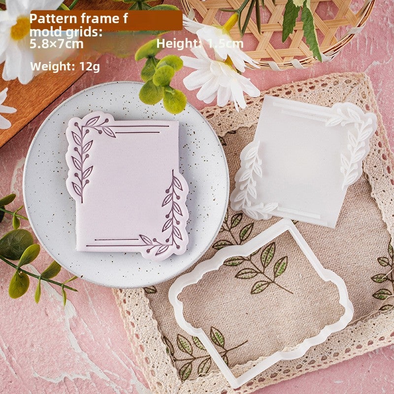 Korean Style Fondant Cookie Mold for Wedding PC0667-Pattern Frame F