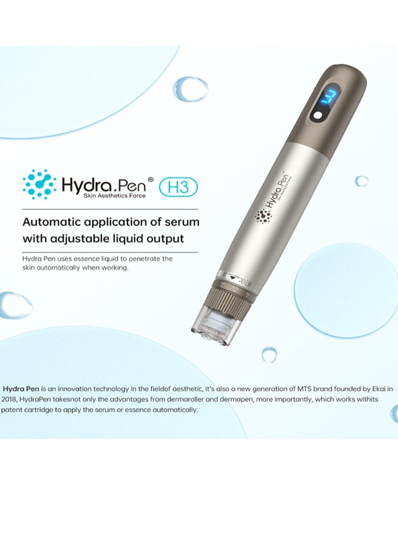 Hydra. Pen Hydra Pen Microneedling Pen: Professional Automatic Serum Wireless Microneedling with 6 Cartridges - Skin Pen for Face & Body & Hair Growth  - Image 3