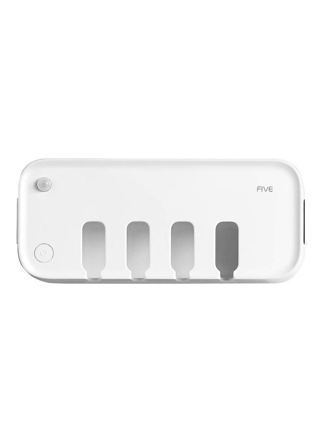 NIBEMINENT UV Wall-Mounted Toothbrush Sanitizer White 22x6x12cm - Image 1