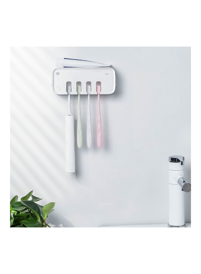 NIBEMINENT UV Wall-Mounted Toothbrush Sanitizer White 22x6x12cm - Image 2