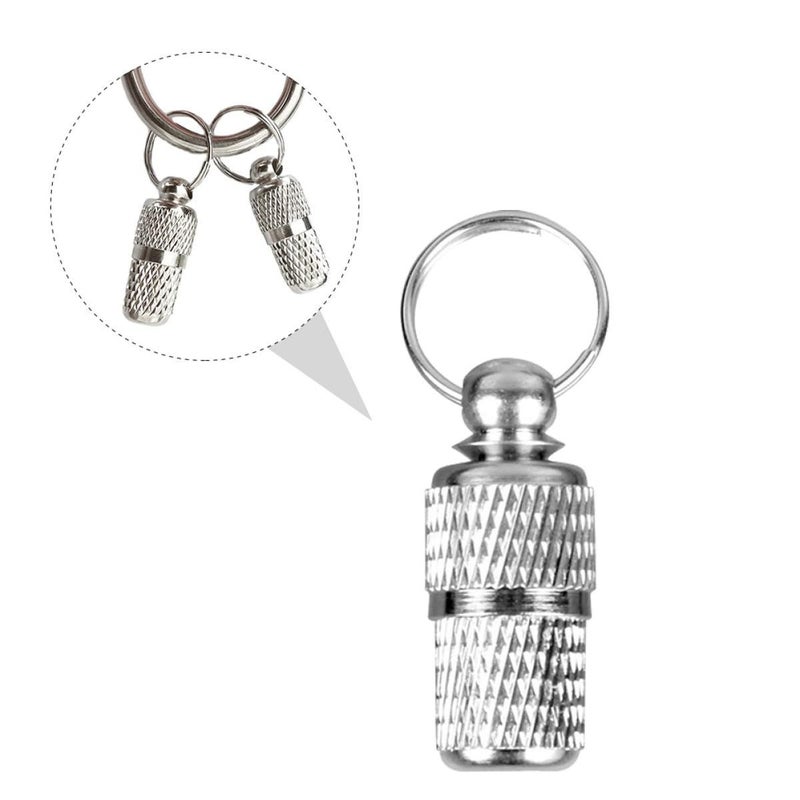 Silver Storage Dog Collar ID Tube Address Tag 6 Pcs - Image 2
