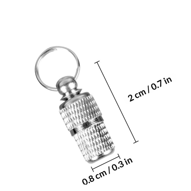 Silver Storage Dog Collar ID Tube Address Tag 6 Pcs - Image 3