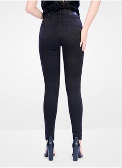 Web Denim Web Denim High Waist Skinny Stretchable Straight Denim Pant  Fashionable Comfort Fit Casual Cotton Jeans With Pockets For Women  - Image 5