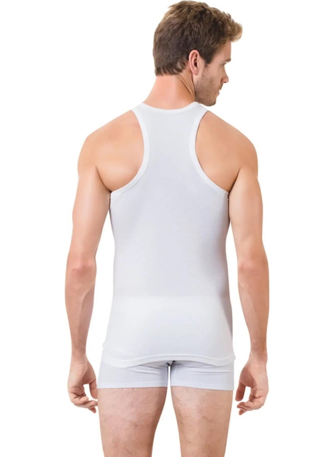 Saran Men's Cotton Rambo Sports Undershirt 3010 - 3 Pieces  - Image 1