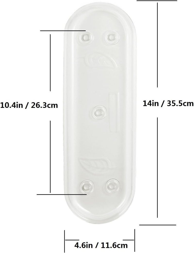 Idyllize Store Oval 5 Pieces of 14 by 4 5/8 Inches Clear Plastic Heavy Duty Plant Saucer Drip Trays for pots, Window Sills and Window Shelf (14'' x 4.6'') - Image 2