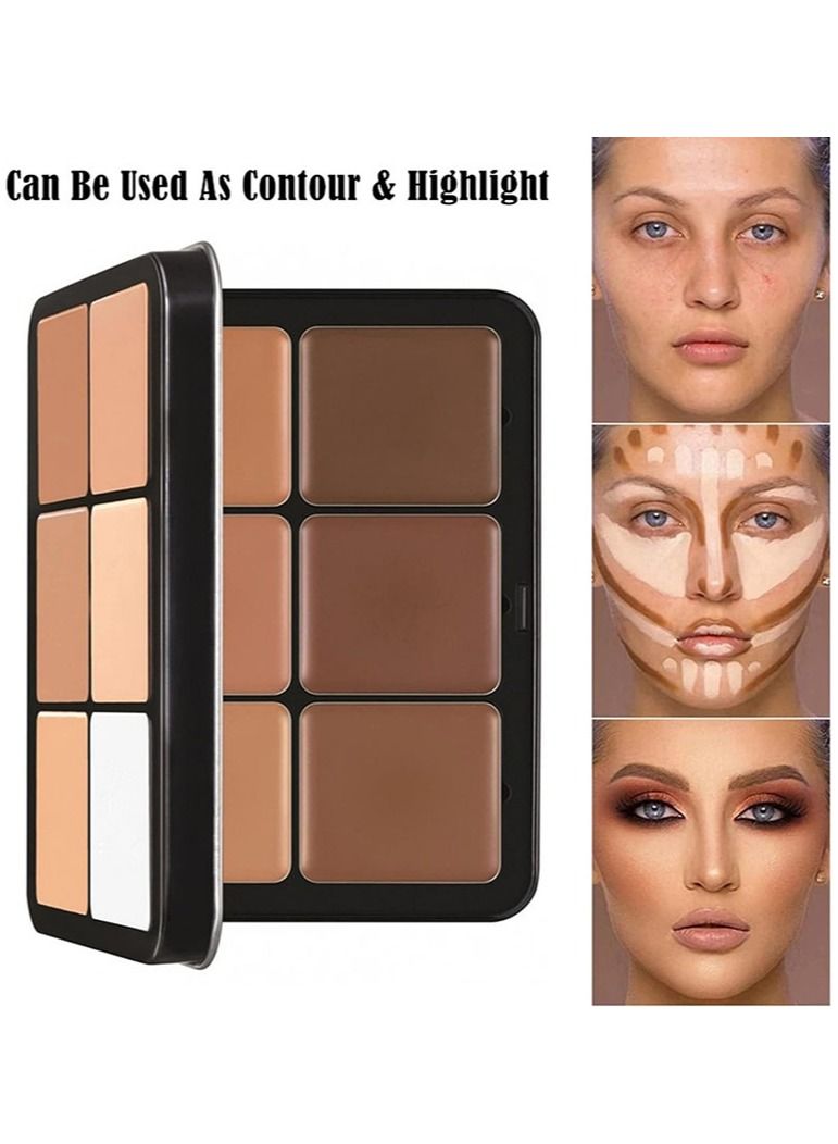 BEAUTY PLUS لوحة خافي العيوب 12 لون مقاومة للماء والعرق تضيء وتعدل لون البشرة بشكل دائم - Image 1