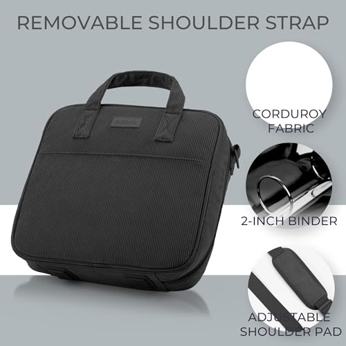ZICOTO Sturdy 3-Ring Zipper Binder with Shoulder Strap for School – Beautiful 2-Inch Zip-Up Binder with Extra Pockets Holds 500 Sheets, Books & Laptop – Easy-to-Carry Trapper Keeper Made of Premium Fabric - Image 5