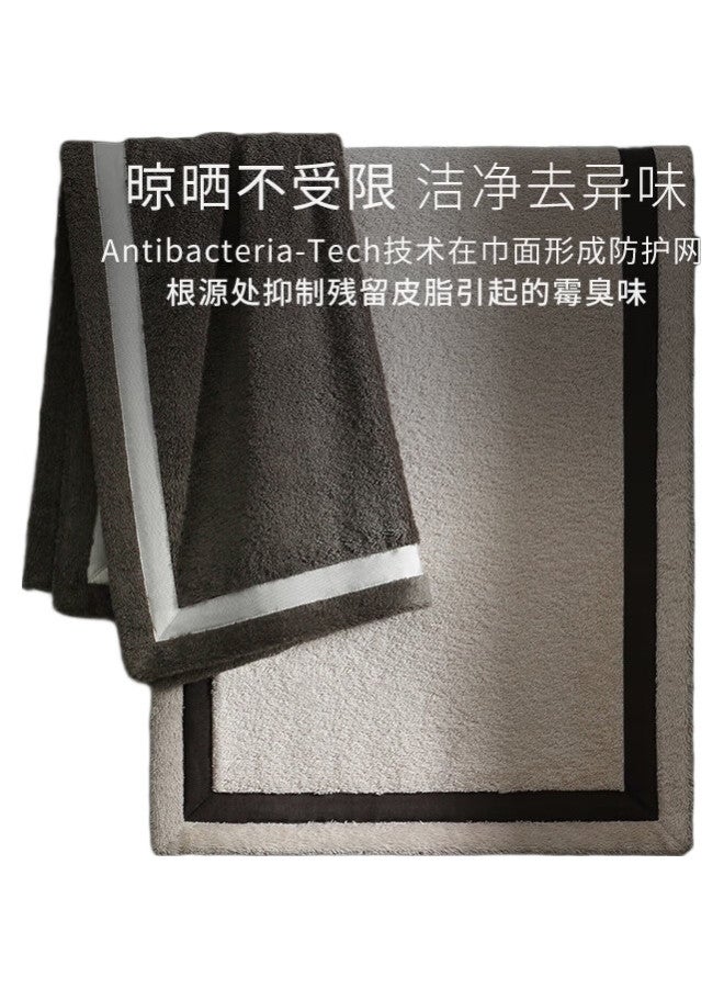 Canasin Five-Star Hotel Pure Cotton Towel, Antibacterial, Thickened, Absorbent, Face Towel For Adults, Bath Towel, Dark Gray, 75*40Cm - Image 2