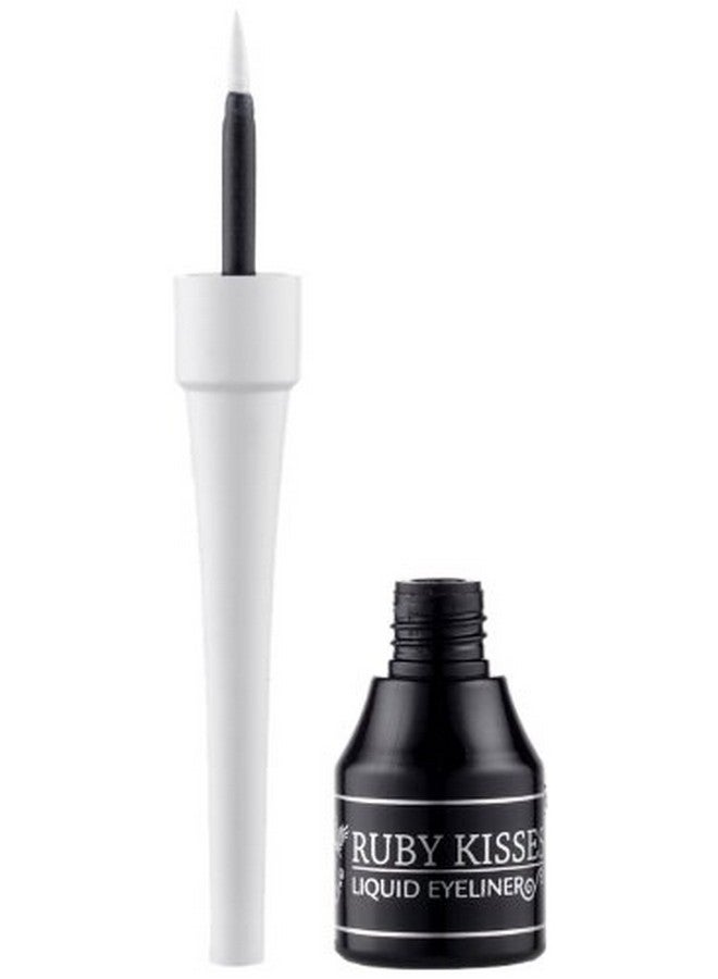 Ruby Kisses Classic Liquid Eyeliner Smudgeproof Long Lasting Eye Makeup With Felt Tip Applicator (1 Pack White) - Image 1