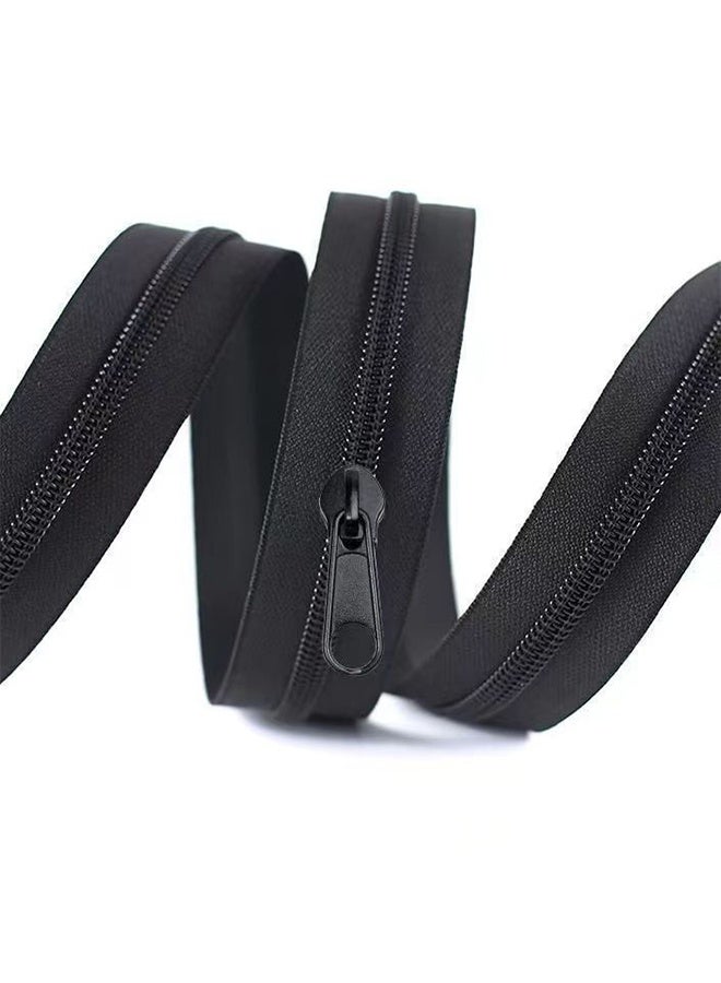 #5 Zipper Pulls Black Nylon Coil Zipper Pull Replacement Bulk 30pcs Metal Slider for Purse and Bag Craft Making - Image 3