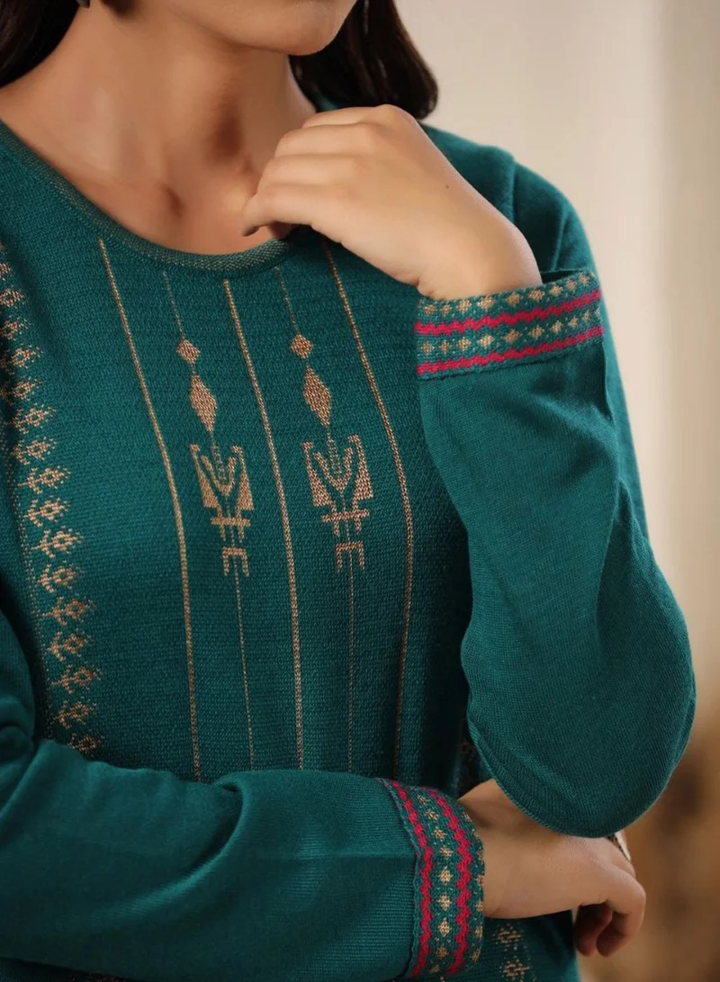 ISHIN Women's Green STRAIGHT Ethnic Wear POLY KURTA