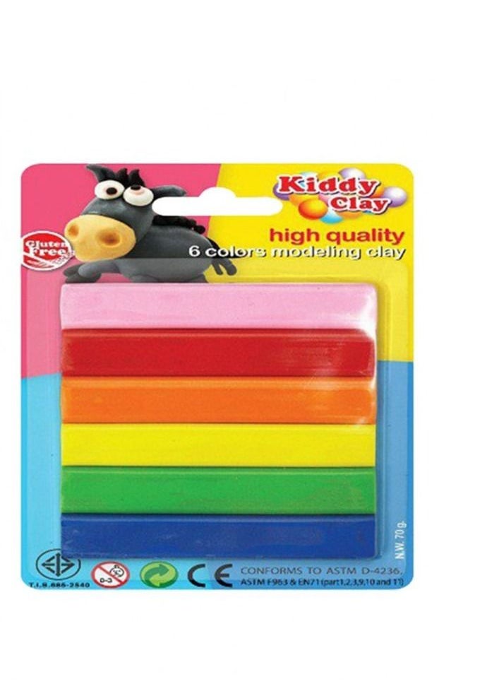 KiddyClay Kiddy Clay Modelling Clay set of 6 Color 
