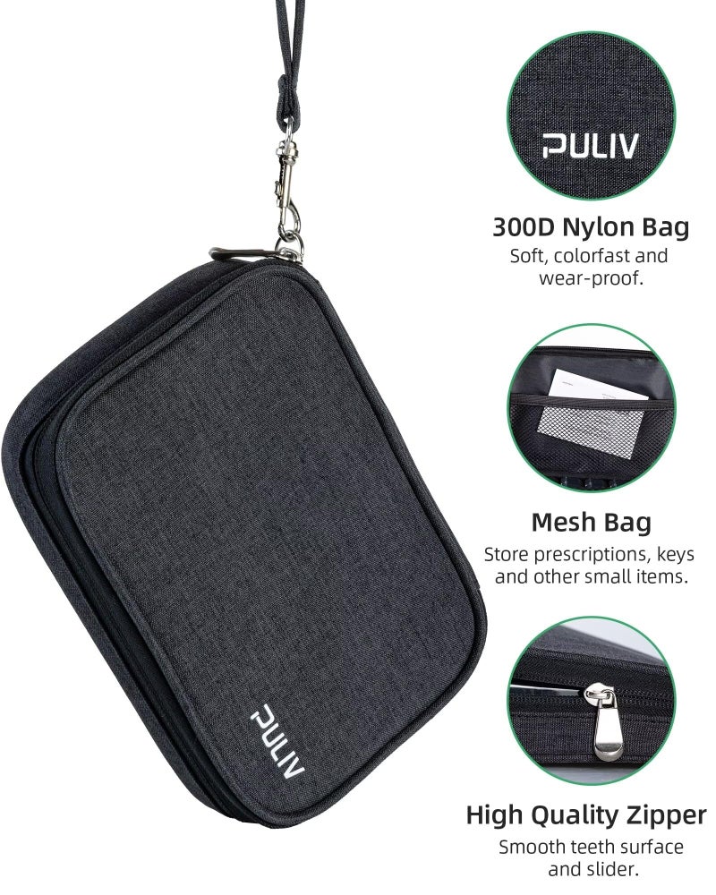 PULIV Weekly Pill Organizer 4 Times a Day with a Business Stylish Bag, Portable Pill Box 7 Day with 28 Compartments for Men, Removable Pill Sorters to Store Vitamin, Medication, Fish Oil, Supplements - Image 5