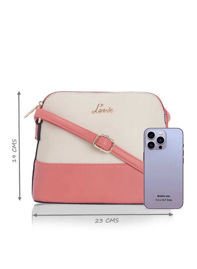 Lavie Lavie 20 Women's Sling Bag (Coral) RIGEL CSB CLR BK DME  - Image 4
