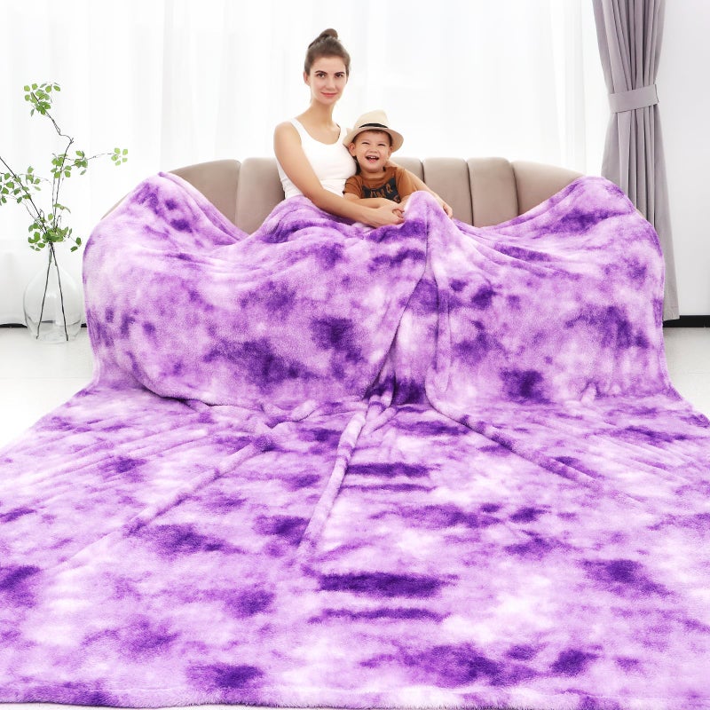 Fleece Throw Blanket Cozy Soft Lightweight Throw Blankets Warm Plush Purple Fall Blankets and Throws Couch Sofa Bed Camping Travel Picnic Outdoor Blanket Bedding Kid Baby Boys Girls Adults 60x80 in