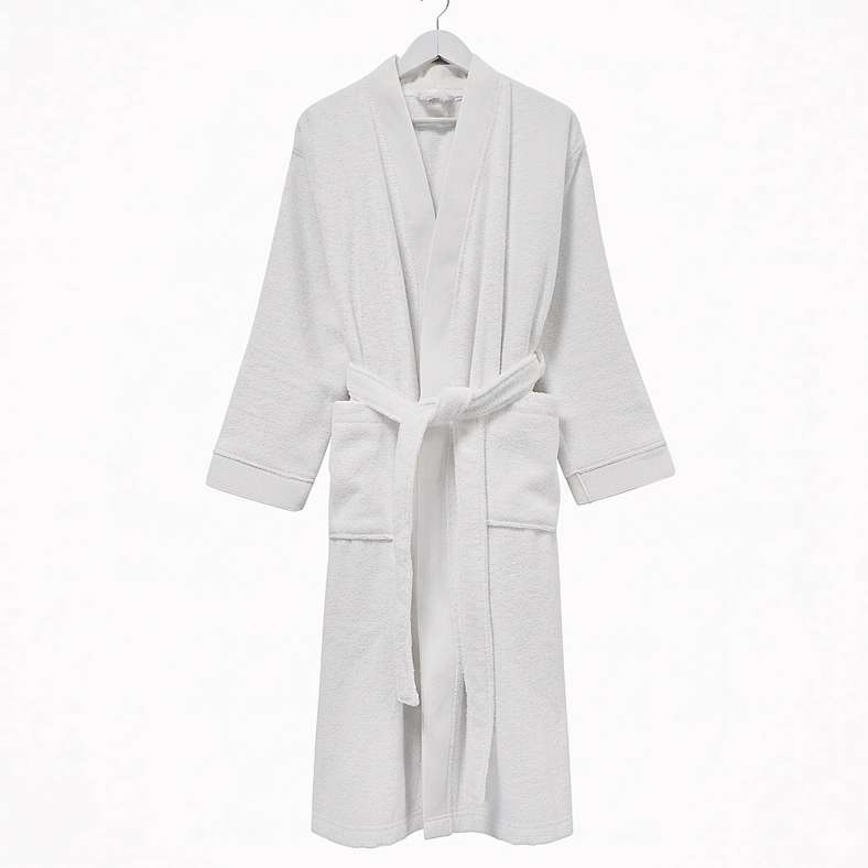 Pan Home Ultra Luxe Turkish Bathrobe for Women - White - Image 4