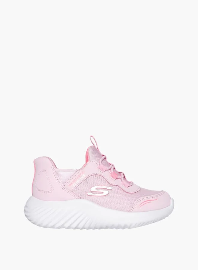 SKECHERS Girls' Lace Detail Slip-On Sports Shoes - BOUNDER