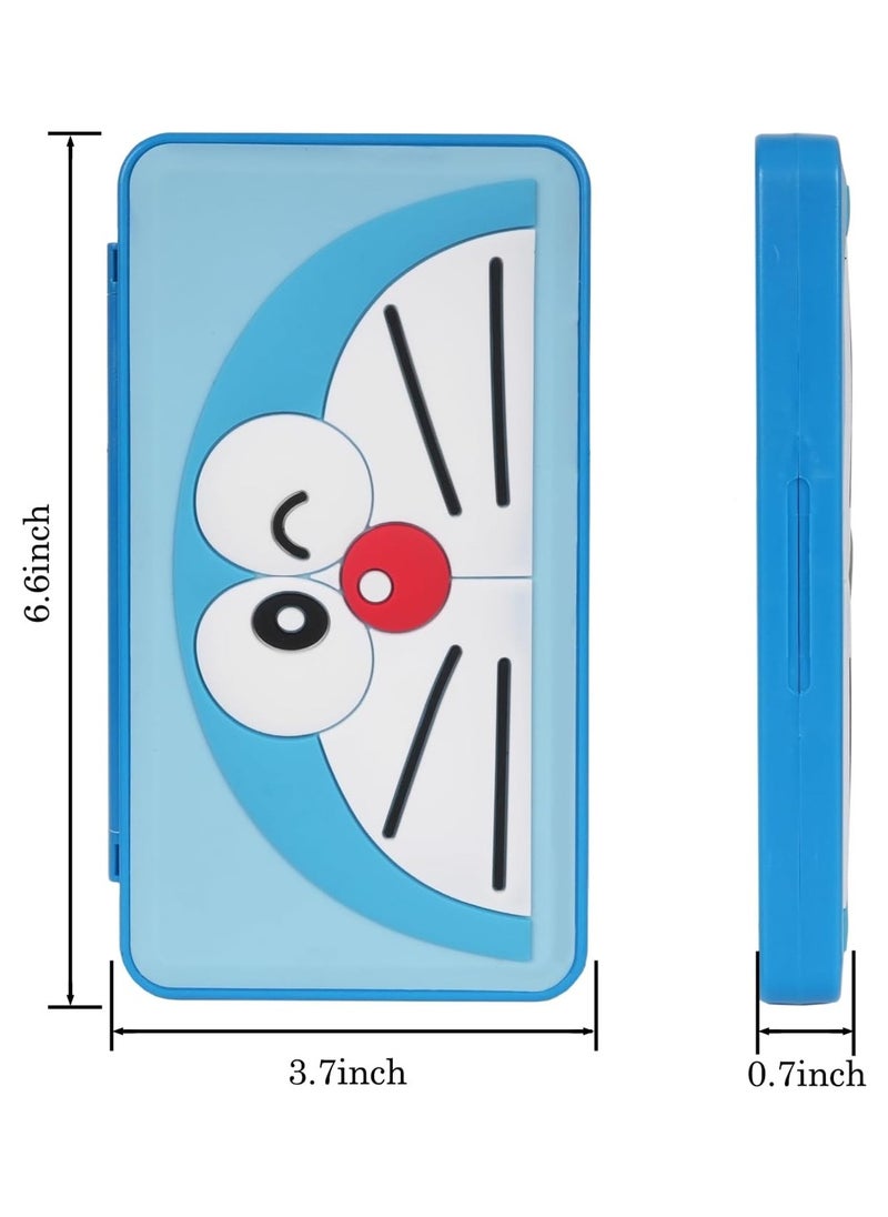 Generic - حافظة بطاقات ألعاب Doraemon لأجهزة نينتندو سويتش/بطاقات SD، تخزين 24 بطاقة ألعاب سويتش، حامل محمول، غلاف صلب جميل جميل مع إغلاق مغناطيسي، ملحقات ملحقات ملحقات ألعاب صندوق ألعاب سويتش/SD - Image 1