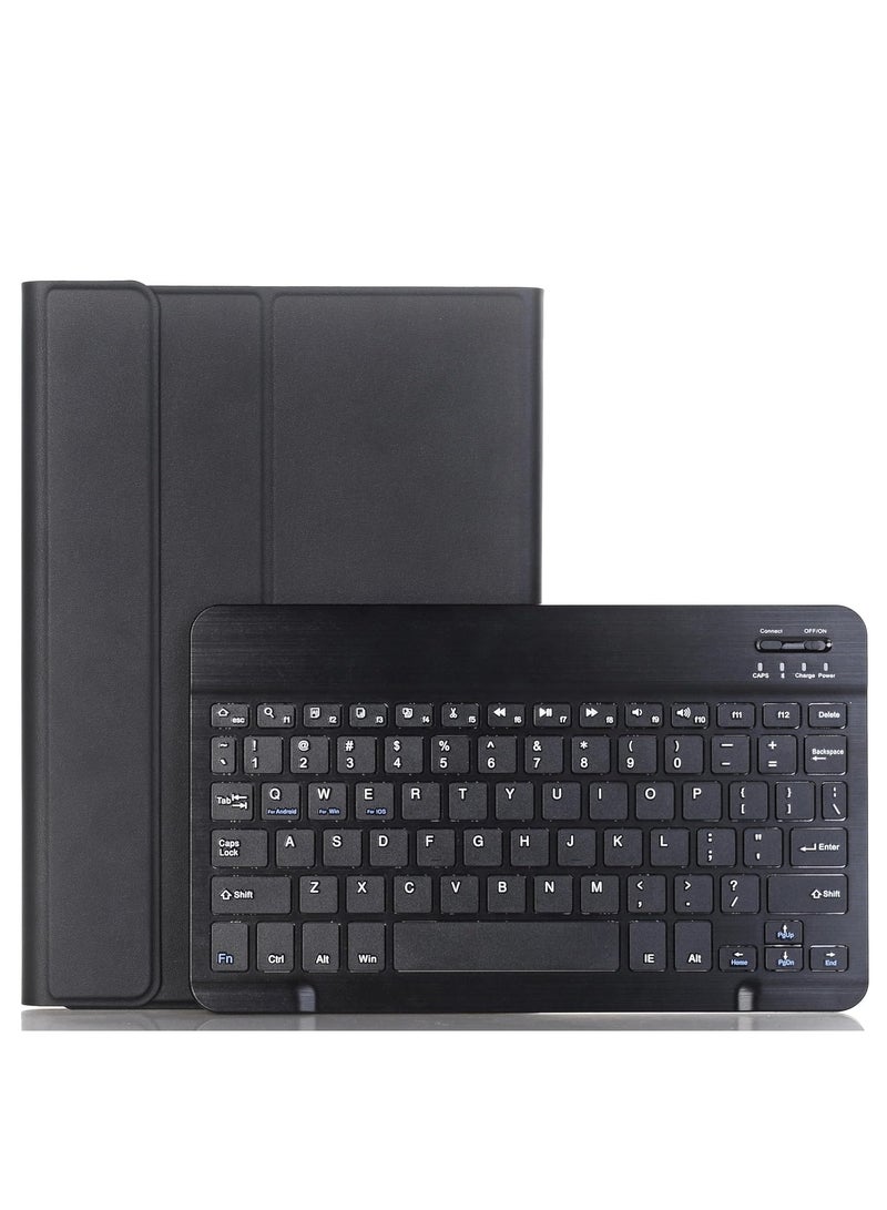 Case Slim Candy Colors Keyboard Case Compatible with Samsung Galaxy Tab A9 Plus 11 Inch 2023 Model (SM-X210/X216/X218) with S Pen Holder, Mutil Angles Stand Cover Detachable Wireless Keyboard (Black) - Image 2
