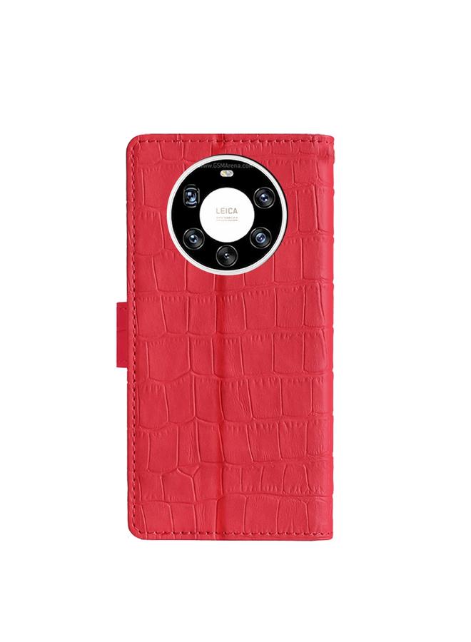 S-TOP Case For Huawei Mate 40 Pro+ Skin Feel Crocodile Texture Magnetic Clasp Horizontal Flip PU Leather Case with Holder & Card Slots & Wallet - Image 3