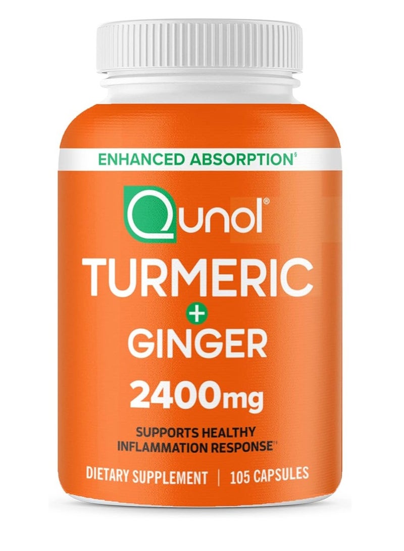 Turmeric+Ginger 2400mg Joint Support Supplement 105 Capsules